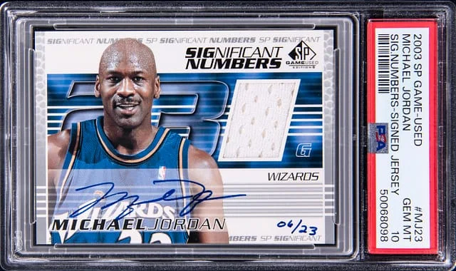 2003-04 Upper Deck SP Game Used Michael Jordan Significant Numbers Signed Jersey #MJ23 card image