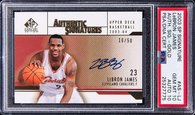 2003-04 Upper Deck SP LeBron James Signature #AS-LJ card image