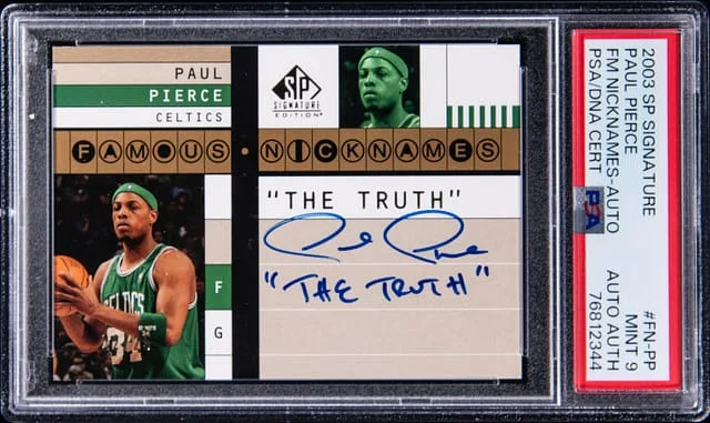 2003-04 Upper Deck SP Paul Pierce Signature Famous Nicknames Autograph #FN-PP card image