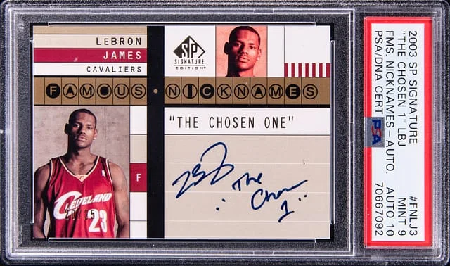 2003-04 Upper Deck SP Signature Edition LeBron James Famous Nicknames #FN-LJ3 card image