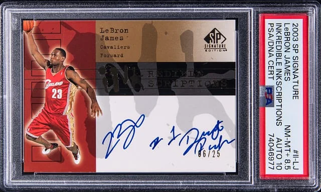 2003-04 Upper Deck SP Signature Edition LeBron James Inkredible Inkscriptions #II-LJ card image