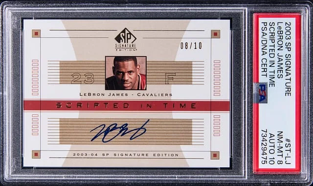 2003-04 Upper Deck SP Signature Edition LeBron James Scripted In Time #ST-LJ card image