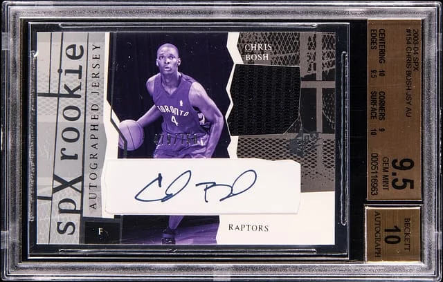 2003-04 Upper Deck SPx Chris Bosh Autographed Jersey #154 card image