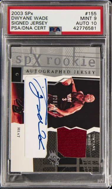 2003-04 Upper Deck SPx Dwyane Wade Signed Jersey #155 card image