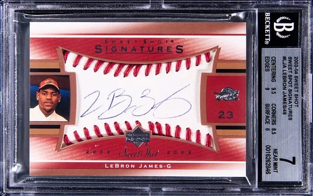 2003-04 Upper Deck Sweet Shot LeBron James Sweet Spot Signature #LJ-A card image