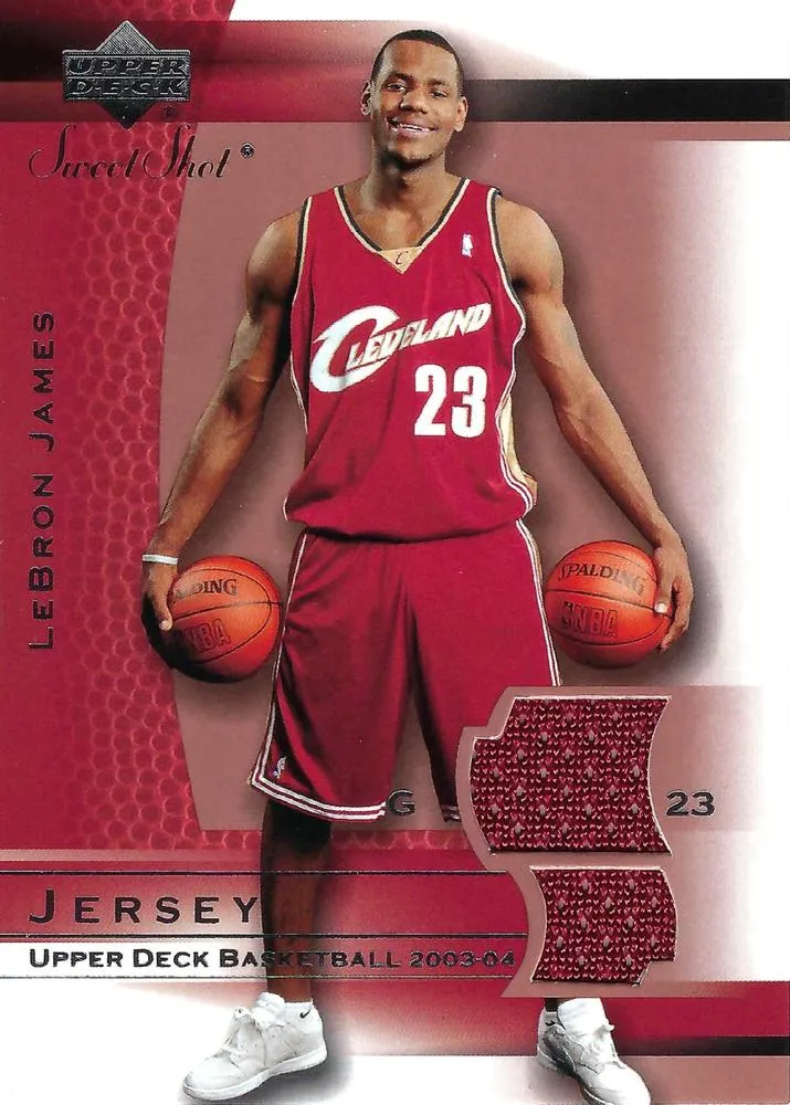2003-04 Upper Deck Sweet Shot Lebron James Game Jersey #LJ-J card image