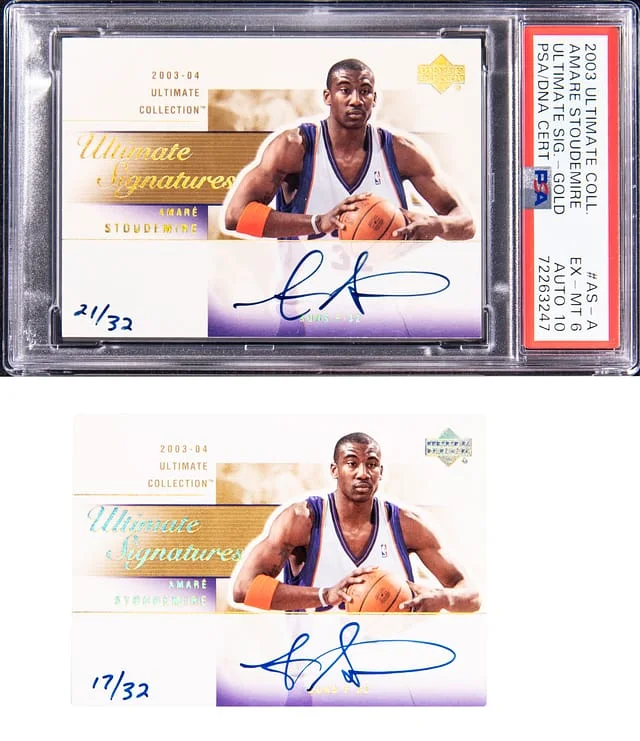 2003-04 Upper Deck Ultimate Collection Amar'e Stoudemire Ultimate Signatures Gold #AS-A card image