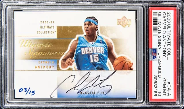 2003-04 Upper Deck Ultimate Collection Carmelo Anthony Ultimate Signatures #CA-A card image