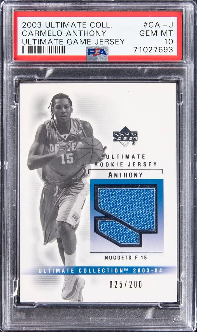 2003-04 Upper Deck Ultimate Collection Carmelo Anthony Ultimate Game Jersey #CA-J card image