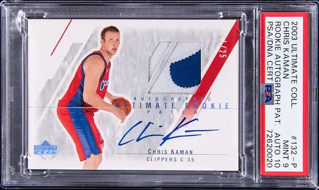 2003-04 Upper Deck Ultimate Collection Chris Kaman Patch Autograph (RPA) #132-P card image