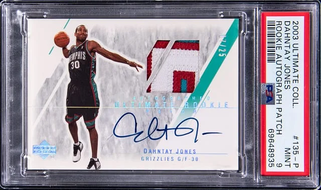 2003-04 Upper Deck Ultimate Collection Dahntay Jones Patch Autograph (RPA) #135-P card image