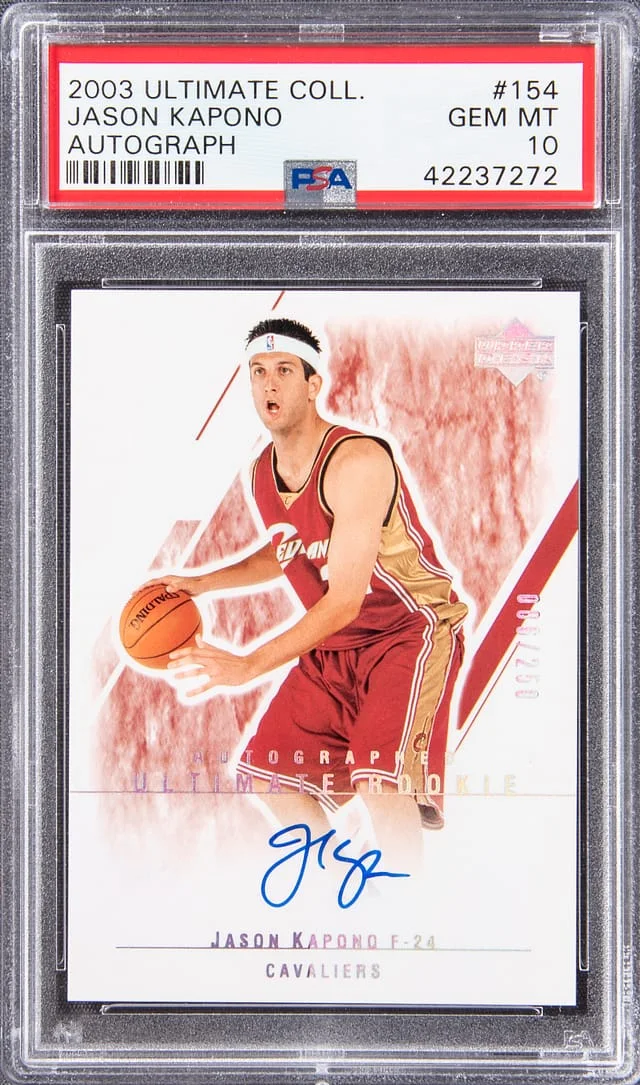 2003-04 Upper Deck Ultimate Collection Jason Kapono Autograph #154 card image