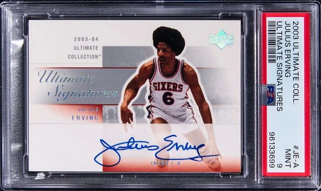 2003-04 Upper Deck Ultimate Collection Julius Erving Ultimate Signature #JE-A card image