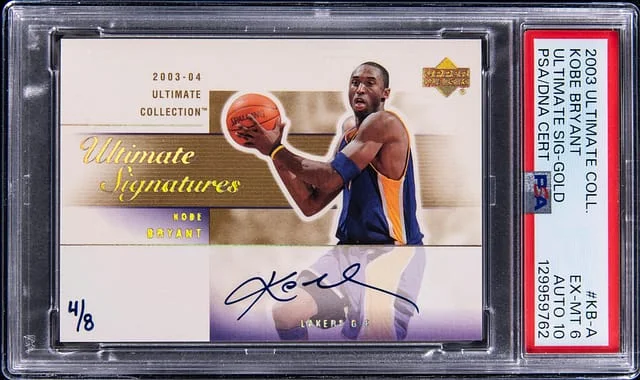 2003-04 Upper Deck Ultimate Collection Kobe Bryant Ultimate Signatures Gold #KB-A card image