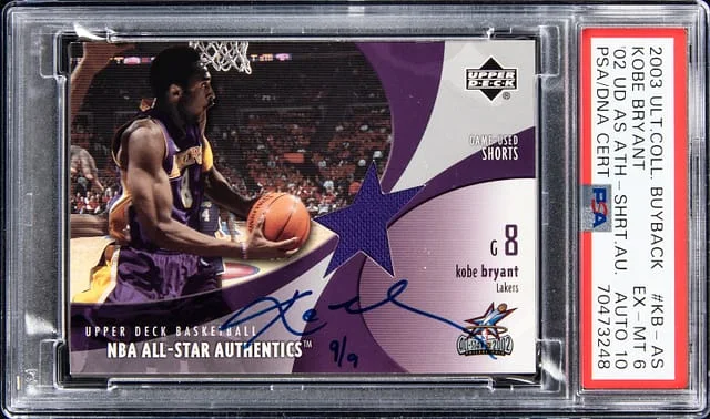 2003-04 Upper Deck Ultimate Collection Kobe Bryant Buyback 02 UD All-Star Authentics Shirt Autograph #KB-AS card image