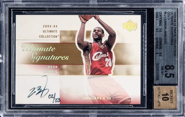 2003-04 Upper Deck Ultimate Collection LeBron James Ultimate Signatures Gold #LJ-4 card image