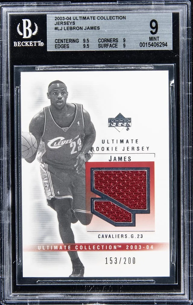 2003-04 Upper Deck Ultimate Collection LeBron James Jerseys #LJ-J card image