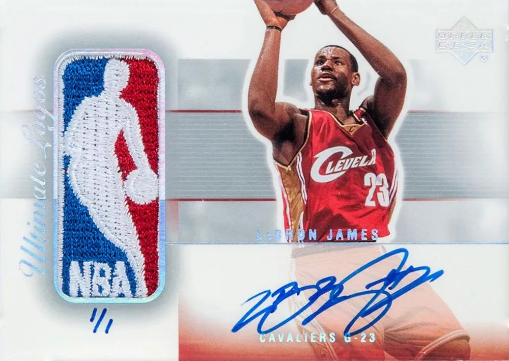2003-04 Upper Deck Ultimate Collection Lebron James Signatures Logos #LJ-L card image