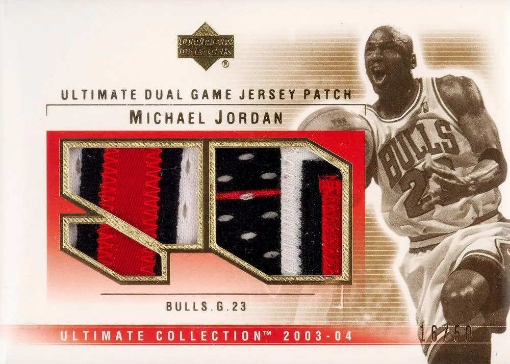 2003-04 Upper Deck Ultimate Collection Michael Jordan Patches Dual #MJ-2P card image