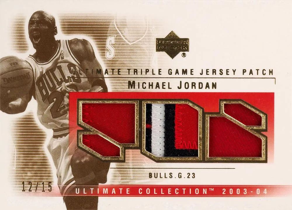 2003-04 Upper Deck Ultimate Collection Michael Jordan Patches Triple #MJ-3P card image