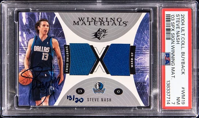 2003-04 Upper Deck Ultimate Collection Steve Nash Buyback '03 SPX Signature Winning Materials #WM19 card image