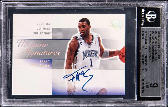2003-04 Upper Deck Ultimate Collection Tracy McGrady Ultimate Signatures #TM-A card image