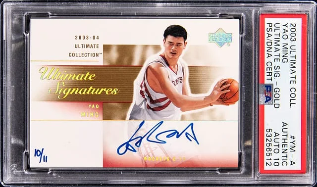 2003-04 Upper Deck Ultimate Collection Yao Ming Ultimate Signatures Gold #YM-A card image