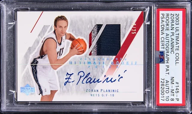 2003-04 Upper Deck Ultimate Collection Zoran Planinic Patch Autograph (RPA) #145-P card image
