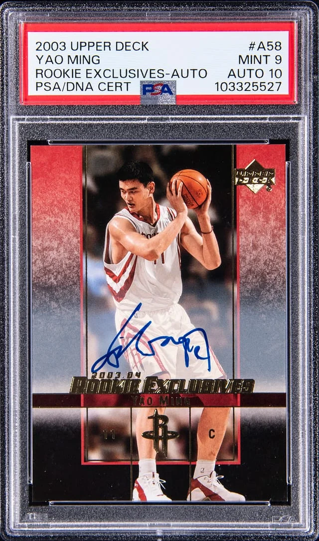 2003-04 Upper Deck Yao Ming Exclusives Autograph #A58 card image