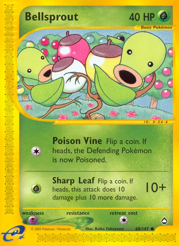 2003 Aquapolis Bellsprout #068/147 Common card image