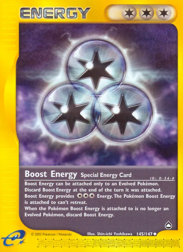 2003 Aquapolis Boost Energy Uncommon #145/147 Uncommon card image