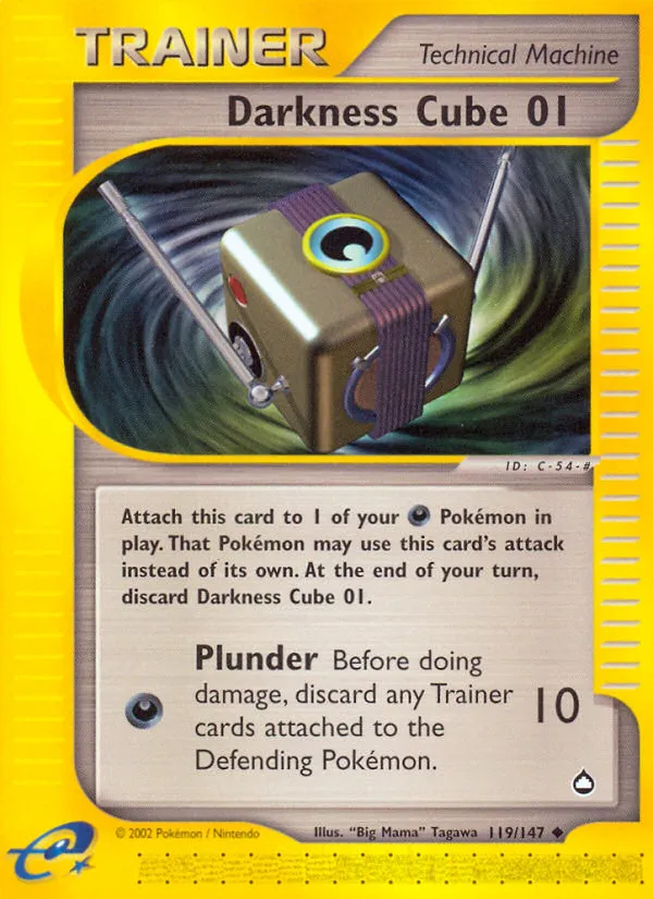 2003 Aquapolis Darkness Cube 01 Uncommon #119/147 Uncommon card image