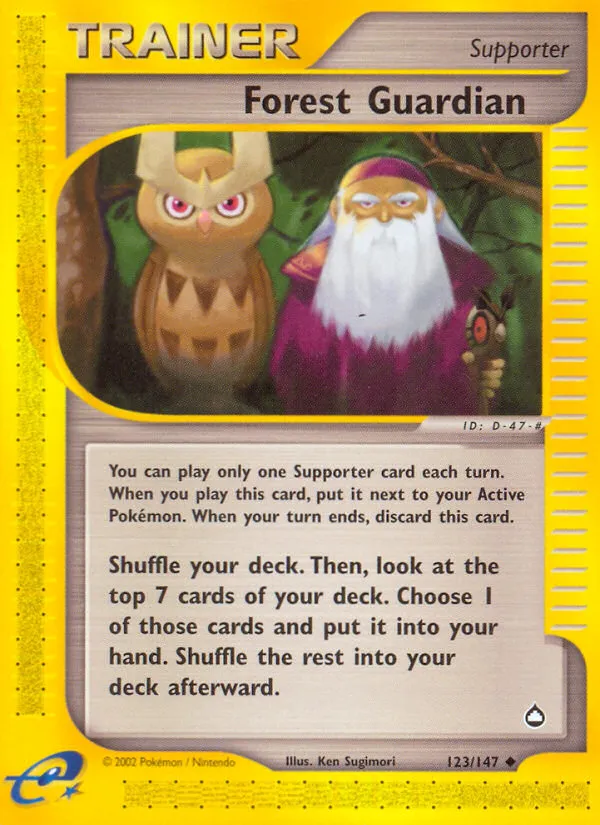 2003 Aquapolis Forest Guardian Uncommon #123/147 Uncommon card image
