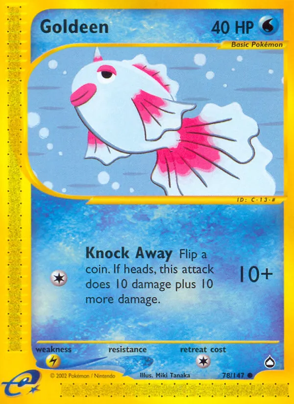 2003 Aquapolis Goldeen Common #078/147 Common card image