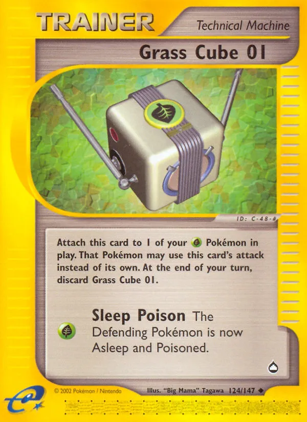 2003 Aquapolis Grass Cube 01 Uncommon #124/147 Uncommon card image