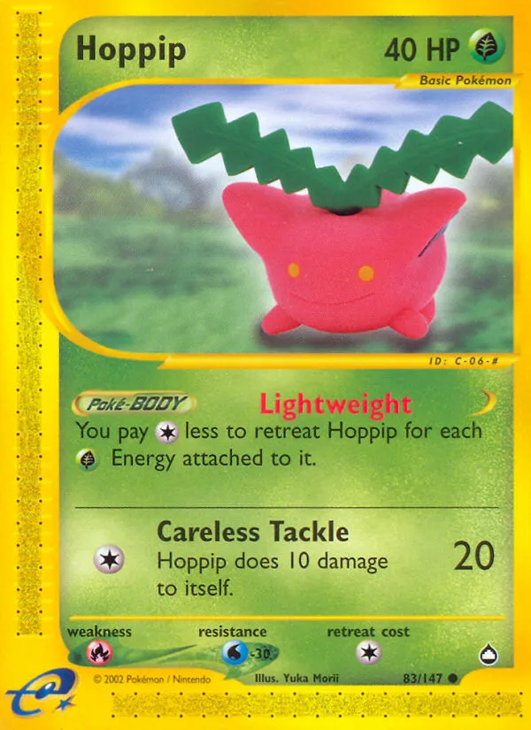 2003 Aquapolis Hoppip Common #083/147 Common card image