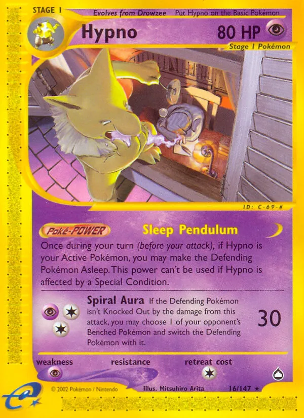 2003 Aquapolis Hypno #016/147 Rare card image