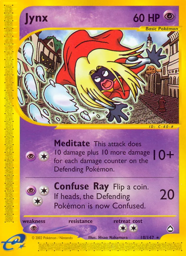 2003 Aquapolis Jynx Rare #018/147 Rare card image