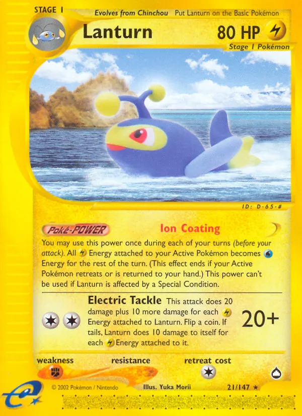 2003 Aquapolis Lanturn #021/147 Rare card image