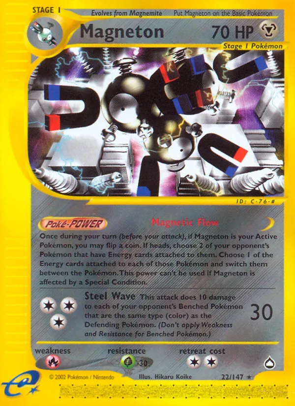 2003 Aquapolis Magneton #022/147 Rare card image