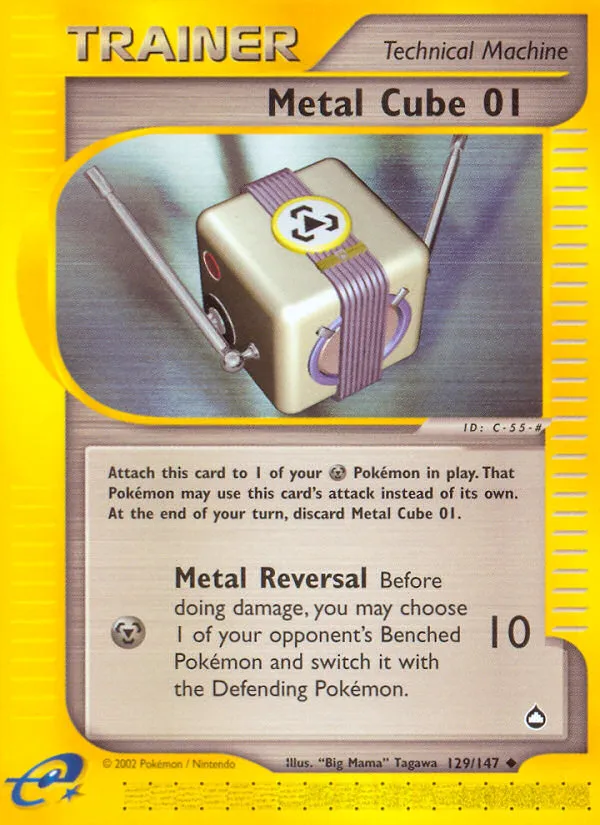 2003 Aquapolis Metal Cube 01 Uncommon #129/147 Uncommon card image