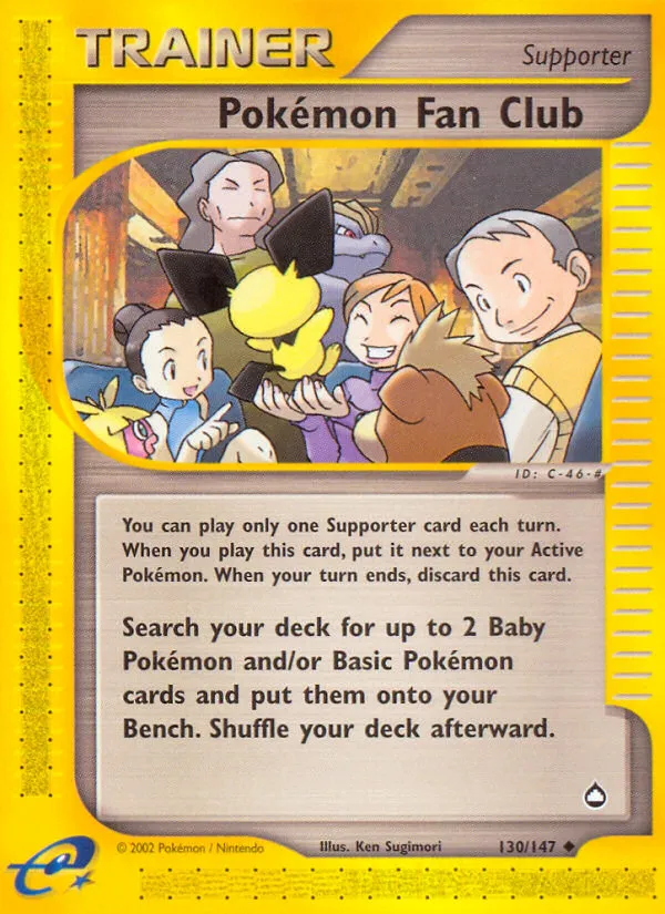 2003 Aquapolis Pokémon Fan Club #130/147 Uncommon card image