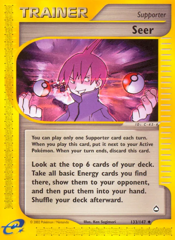 2003 Aquapolis Seer Uncommon #133/147 Uncommon card image