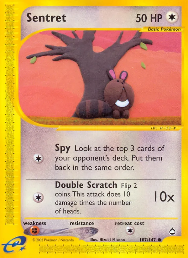 2003 Aquapolis Sentret Common #107/147 Common card image