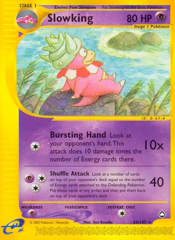 2003 Aquapolis Slowking #034/147 Rare card image