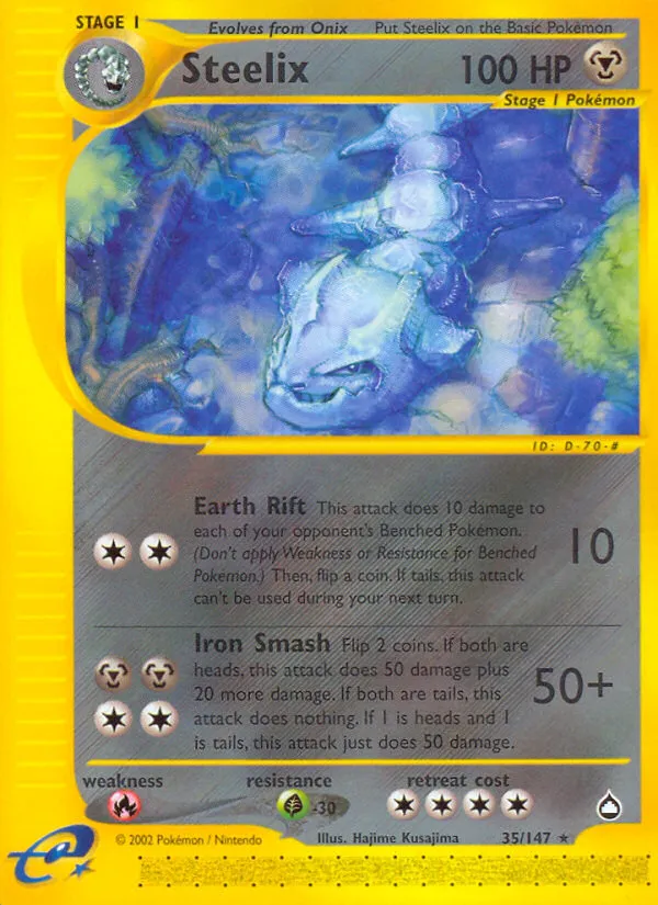 2003 Aquapolis Steelix #035/147 Rare card image