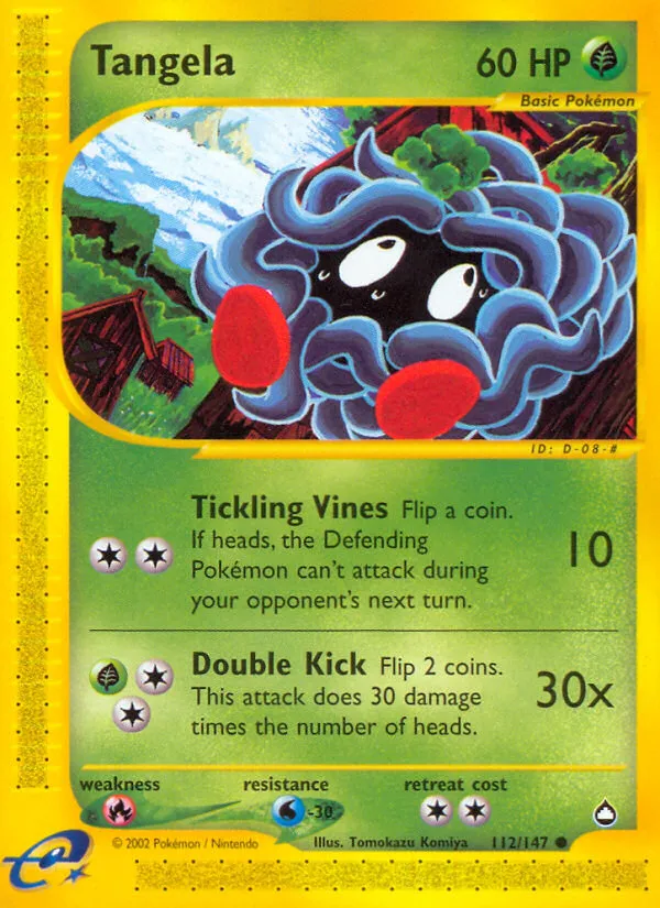 2003 Aquapolis Tangela Common #112/147 Common card image
