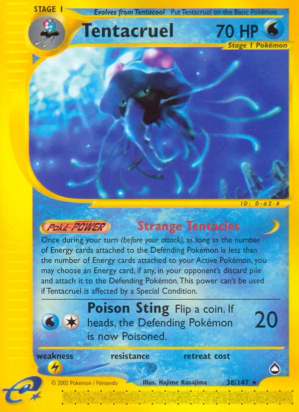 2003 Aquapolis Tentacruel #038/147 Rare card image