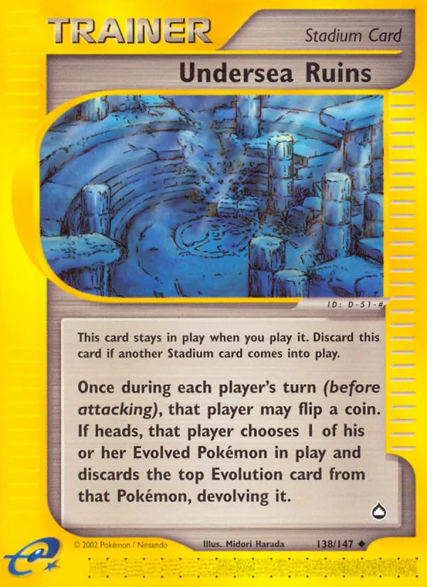 2003 Aquapolis Undersea Ruins #138/147 Uncommon card image