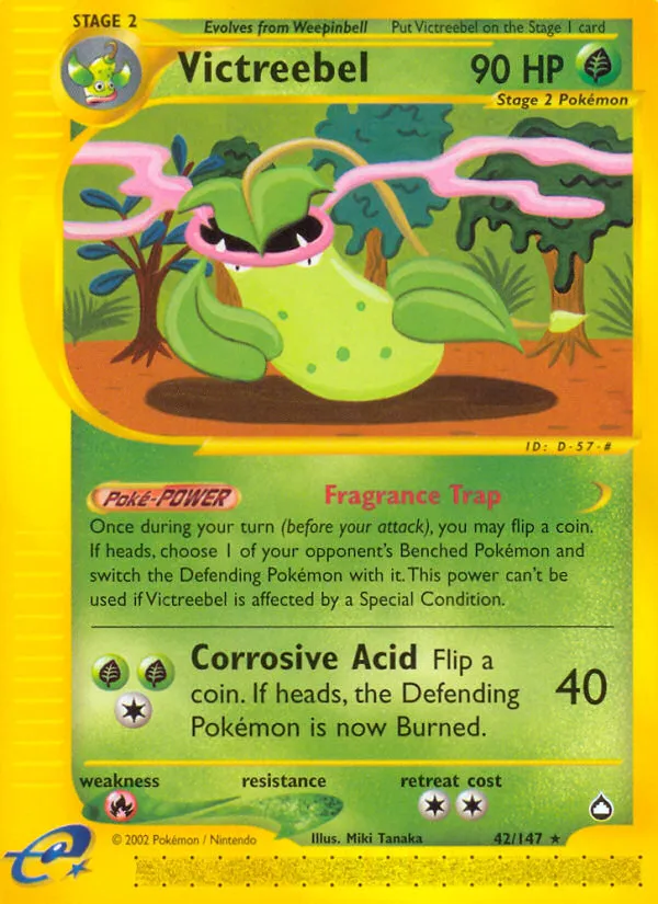 2003 Aquapolis Victreebel #042/147 Rare card image